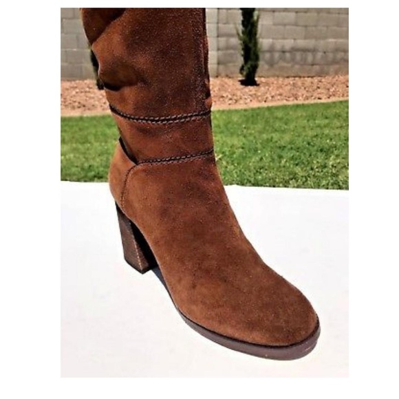 STEVE MADDEN SUEDE OVER THE KNEE BOOTS LACE UP - Picture 8 of 8